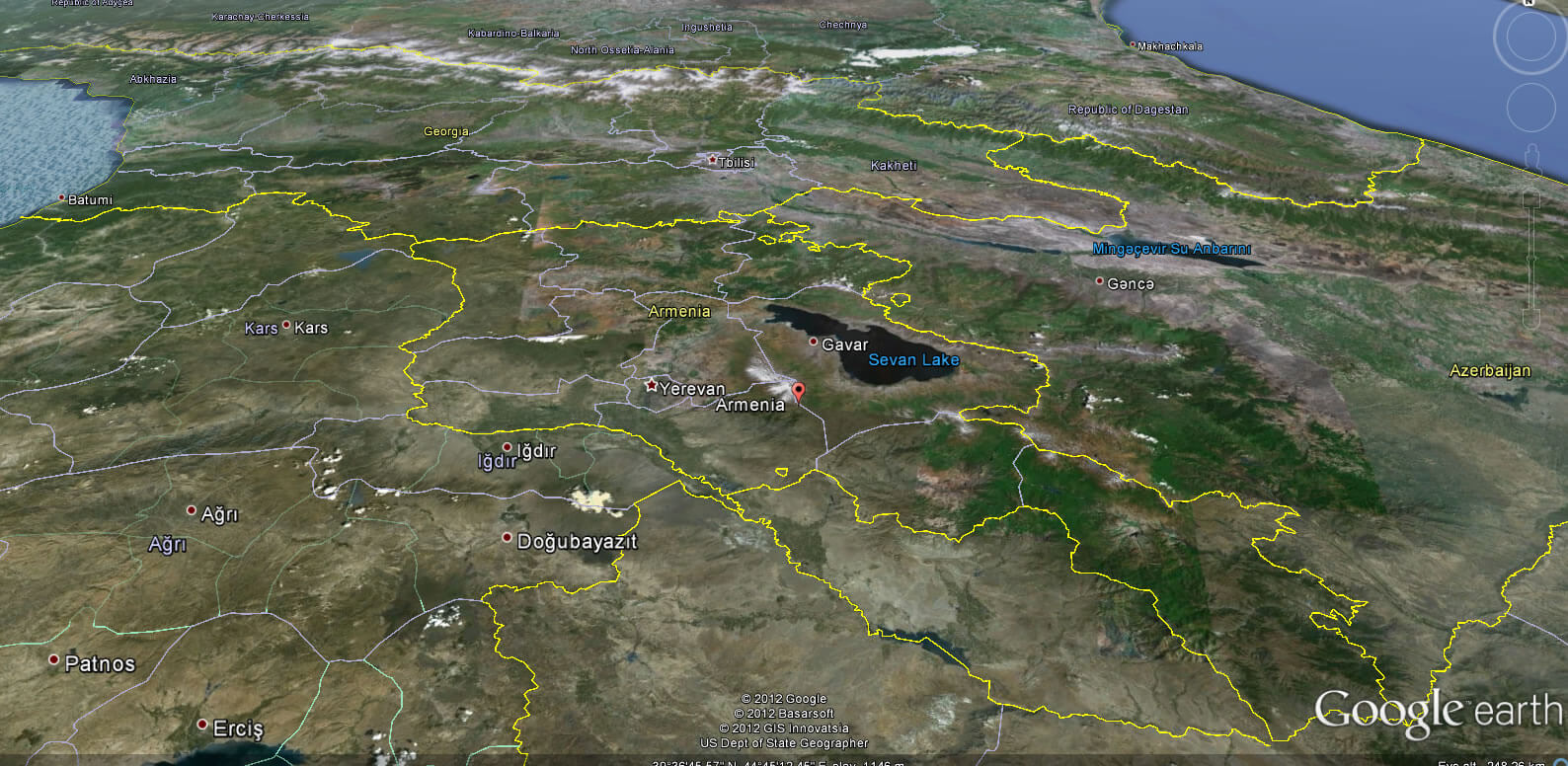 Armenia Earth Map